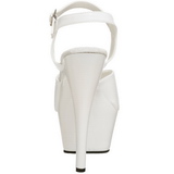Blanc Verni 15 cm KISS-209 Plateforme Chaussures Talon Haut