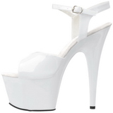 Blanc Verni 18 cm ADORE-709 Plateforme Chaussures Talon Haut