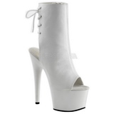 Blanc Verni 18 cm Pleaser ADORE-1018 Plateforme Bottines