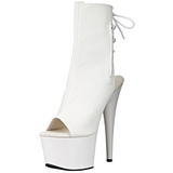 Blanc Verni 18 cm Pleaser ADORE-1018 Plateforme Bottines