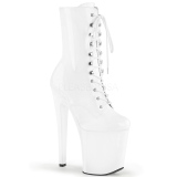 Blanc Verni 18 cm XTREME-1020 bottines a plateforme pour femmes