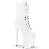 Blanc Verni 20 cm FLAMINGO-1020 Plateforme Bottines