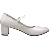 Blanc Verni 5 cm SCHOOLGIRL-50 Chaussures Escarpins Classiques