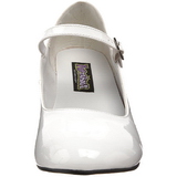 Blanc Verni 5 cm SCHOOLGIRL-50 Chaussures Escarpins Classiques