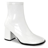 Blanc Verni 7,5 cm GOGO-150 bottines  talons pais stretch