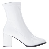 Blanc Verni 7,5 cm GOGO-150 bottines  talons pais stretch