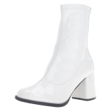 Blanc Verni 7,5 cm GOGO-150 bottines  talons pais stretch