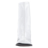 Blanc Verni 7,5 cm GOGO-150 bottines  talons pais stretch