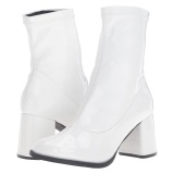 Blanc Verni 7,5 cm GOGO-150 bottines  talons pais stretch