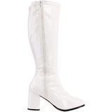 Blanc Verni 7,5 cm GOGO-300 Bottes Femmes pour Hommes