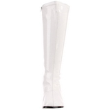 Blanc Verni 7,5 cm GOGO-300 Bottes Femmes pour Hommes