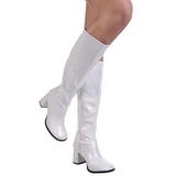 Blanc Verni 7,5 cm GOGO-300 Bottes Femmes pour Hommes