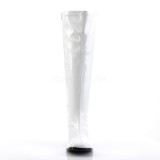Blanc Verni 7,5 cm GOGO-300WC bottes femme mollets et jambes larges