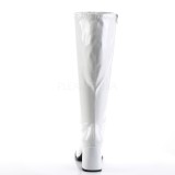 Blanc Verni 7,5 cm GOGO-300WC bottes femme mollets et jambes larges