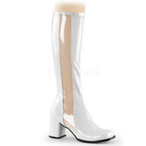 Blanc Verni 8,5 cm GOGO-303 Bottes Femmes pour Hommes