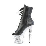 Blanc bottines pierre strass 18 cm SPECTATOR-1021RS bottines talons hauts pleaser