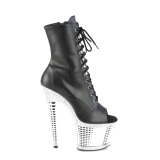 Blanc bottines pierre strass 18 cm SPECTATOR-1021RS bottines talons hauts pleaser