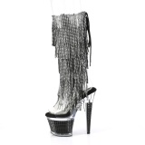 Blanc bottines pierre strass 18 cm SPECTATOR-2017RSF bottines talons hauts pleaser