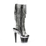 Blanc bottines pierre strass 18 cm SPECTATOR-2017RSF bottines talons hauts pleaser