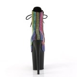 Blanc bottines pierre strass 20 cm FLAMINGO-1020RS2 bottines talons hauts pleaser