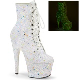 Blanc glitter 18 cm ADORE-1020GDLG bottines de pole dance