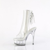 Blanc transparent 15 cm DELIGHT-1018C bottines de striptease