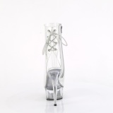 Blanc transparent 15 cm DELIGHT-1018C bottines de striptease