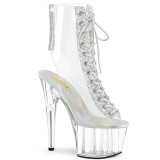 Blanc transparent 18 cm ADORE-1016C-2 bottines de striptease