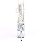 Blanc transparent 18 cm ADORE-1016C-2 bottines de striptease