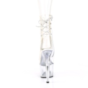 Blanc transparent 18 cm ADORE-1018C-2 bottines de striptease