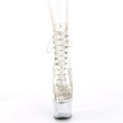 Blanc transparent 18 cm ADORE-1020C-2 bottines de striptease