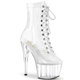 Blanc transparent 18 cm ADORE-1020C bottines de striptease