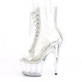 Blanc transparent 18 cm ADORE-1021C-2 bottines de striptease