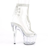 Blanc transparent 18 cm STARDUST-1018C-2RS bottines de striptease