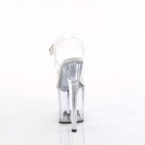 Blanc transparent 19 cm ENCHANT-708 chaussures plateforme et talons