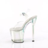 Blanc transparent 19 cm ENCHANT-708HT chaussures plateforme et talons