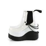 Blanches vegan boots 13 cm VOID-50 demonia bottes talon compens