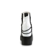 Blanches vegan boots 13 cm VOID-50 demonia bottes talon compens