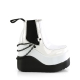 Blanches vegan boots 13 cm VOID-50 demonia bottes talon compens
