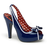 Bleu 11,5 cm retro vintage BETTIE-05 Chaussures pour femmes a talon