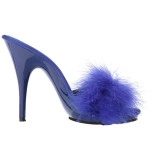 Bleu 13 cm POISE-501F plumes de marabout Mules Chaussures