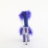 Bleu 18 cm ADORE-724F sandales  talons hauts et plumes pole dance