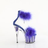 Bleu 18 cm ADORE-724F sandales  talons hauts et plumes pole dance