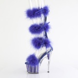 Bleu 18 cm ADORE-728F sandales  talons hauts et plumes pole dance