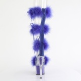 Bleu 18 cm ADORE-728F sandales  talons hauts et plumes pole dance