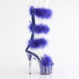 Bleu 18 cm ADORE-728F sandales  talons hauts et plumes pole dance