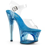 Bleu 18 cm MOON-708GFT etincelle sandales avec plateforme