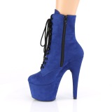 Bleu Similicuir 18 cm ADORE-1020FS bottines femmes  lacets