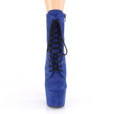 Bleu Similicuir 18 cm ADORE-1020FS bottines femmes  lacets