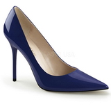 Bleu Verni 10 cm CLASSIQUE-20 grande taille chaussures stilettos